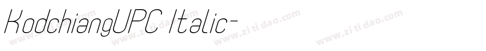 KodchiangUPC Italic字体转换